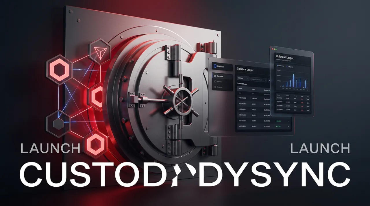 Chainlink CustodySync vault interface showing institutional DeFi lending integration.