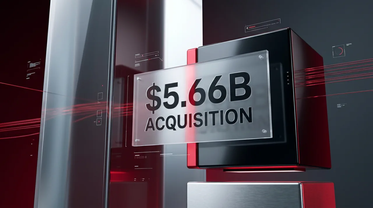 Salesforce acquisition of Braze for $5.66 billion cash deal represented in an editorial 3D graphic.